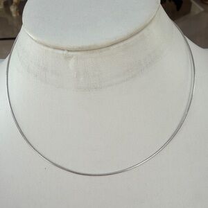 New 925 Sterling Silver Omega Necklace chain 16” inches Elegant Silver Necklace